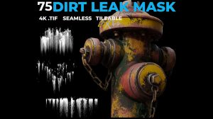 مجموعه تصاویر آلفا کثیفی Dirt Leak Effect Mask
