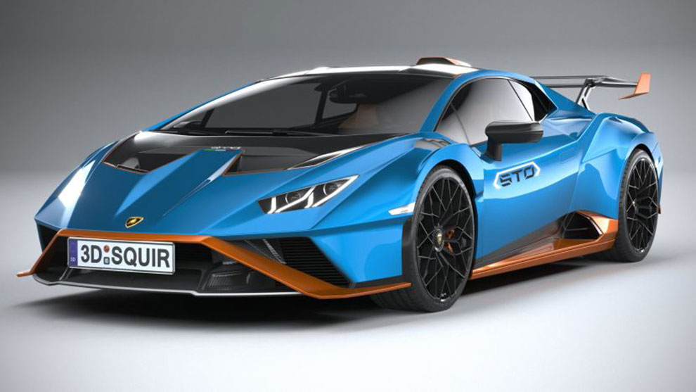 مدل سه بعدی خودرو لامبورگینی Lamborghini Huracan STO 2021