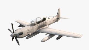 مدل سه بعدی هواپیما جنگی A 29 Super Tucano