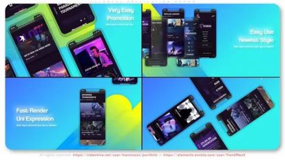 پروژه افترافکت تیزر تبلیغاتی اپلیکیشن Colorful Application Promo