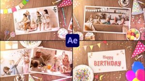 پروژه افترافکت اسلایدشو تولد Happy Birthday Slideshow Opener