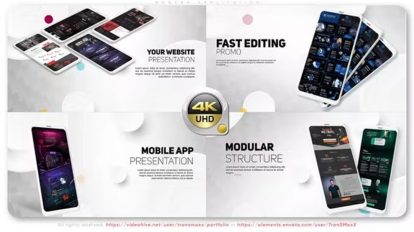 پروژه افترافکت تیزر تبلیغاتی اپلیکیشن Modern Application