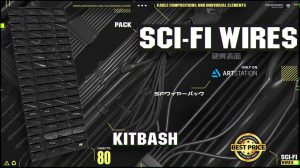 مجموعه مدل سه بعدی سیم Sci-Fi Wires Kitbash Pack