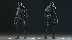 مدل سه بعدی ربات Star Wars Robot