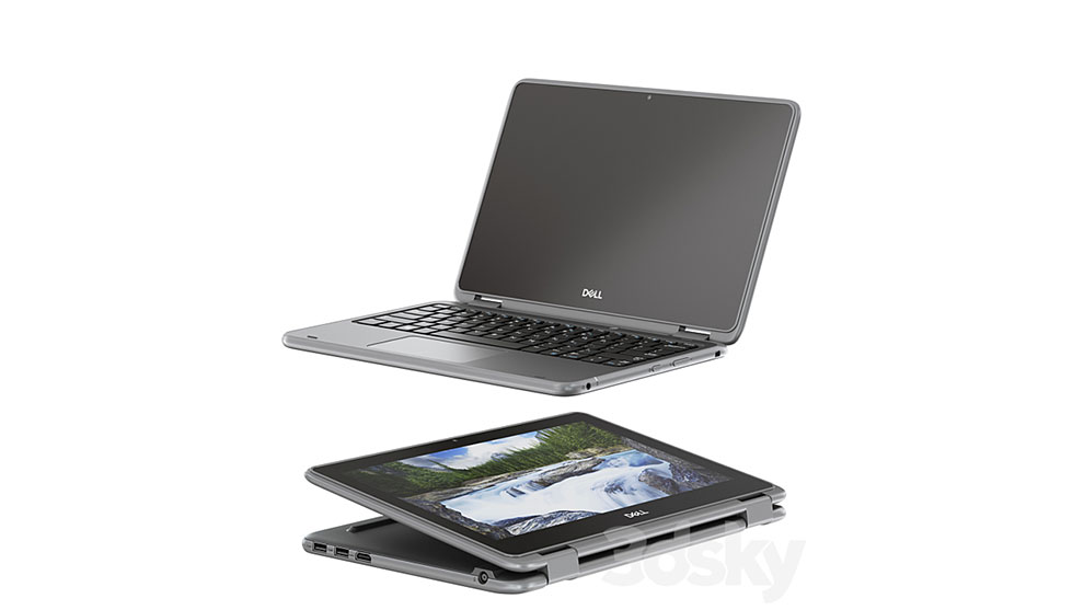 مدل سه بعدی لپ تاپ دل Dell Latitude 3190 Laptop