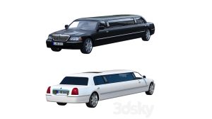 مدل سه بعدی خودرو لیموزین Lincoln Town Car Limousine
