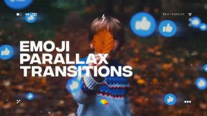 پروژه افترافکت مجموعه ترانزیشن پارالکس Parallax Emoji Transitions