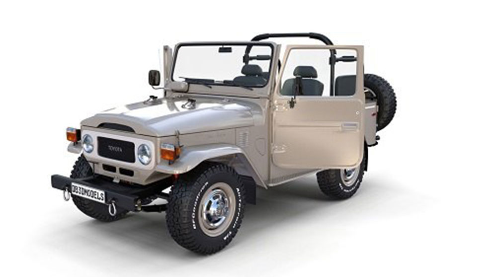 مدل سه بعدی خودرو تویوتا لندکروزر Toyota Land Cruiser FJ 40