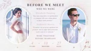 پروژه افترافکت اسلایدشو داستان عروسی Wedding Story Slideshow