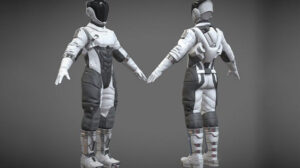 مدل سه بعدی لباس فضانورد Astronaut Spacesuit Generic Sci-Fi Space Suit