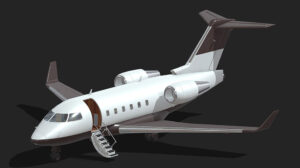 مدل سه بعدی هواپیما اختصاصی Bombardier Challenger 600
