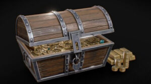 مدل سه بعدی صندوقچه طلا Gold Chest