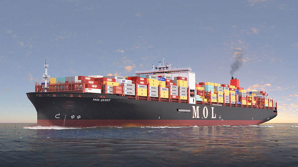 مدل سه بعدی کشتی بارکش MOL Container Ship Quest