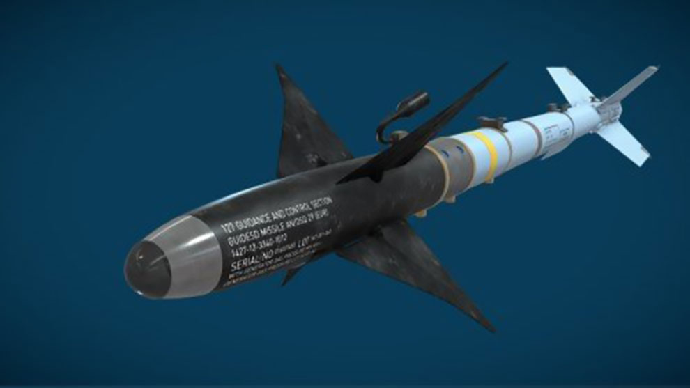 مدل سه بعدی موشک جنگی AIM-9L Sidewinder Missile
