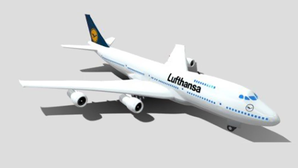 مدل سه بعدی هواپیما بویینگ لوفتانزا Boeing Lufthansa