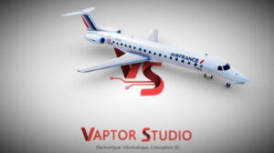 مدل سه بعدی هواپیما مسافربری EMBRAER 145
