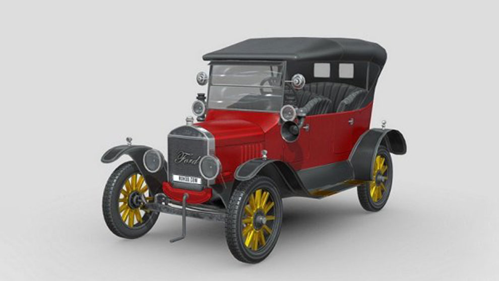مدل سه بعدی خودرو قدیمی Low Poly Vintage Car