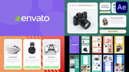 پروژه افترافکت اسلاید تبلیغاتی محصول Product Details and Stories