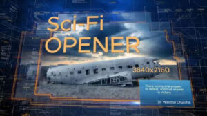 پروژه افترافکت افتتاحیه با نمایش اسلاید Sci-Fi Opener