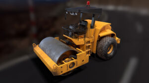 مدل سه بعدی ماشین غلتک بخار Steamroller