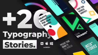 پروژه افترافکت تایپوگرافی استوری اینستاگرام Typography Instagram