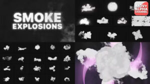 مجموعه فوتیج موشن گرافیک انفجار دود Smoke Explosions
