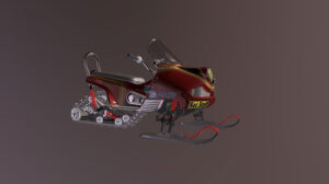 مدل سه بعدی خودرو برف نورد Snowmobile