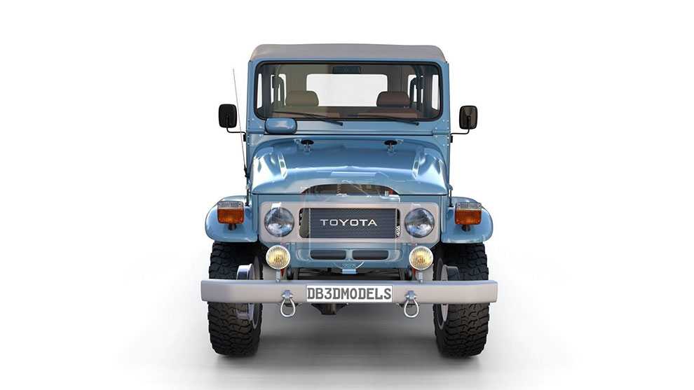 مدل سه بعدی خودرو تویوتا Toyota Land Cruiser FJ 40