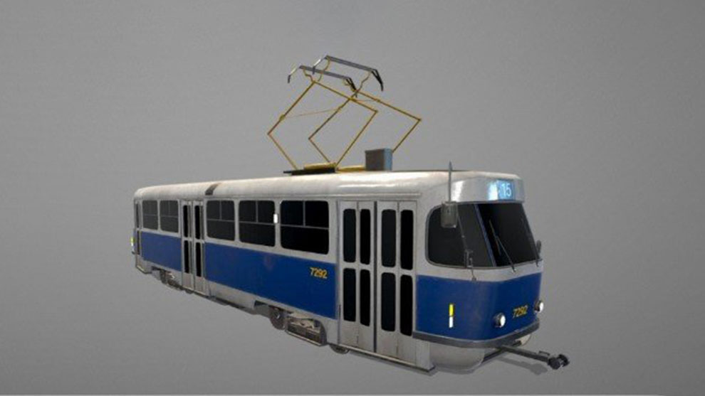 مدل سه بعدی واگن تراموا Tram