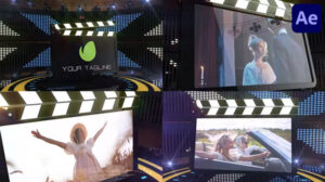 پروژه افترافکت صفحه نمایش با کلاتر فیلم Film Clutter