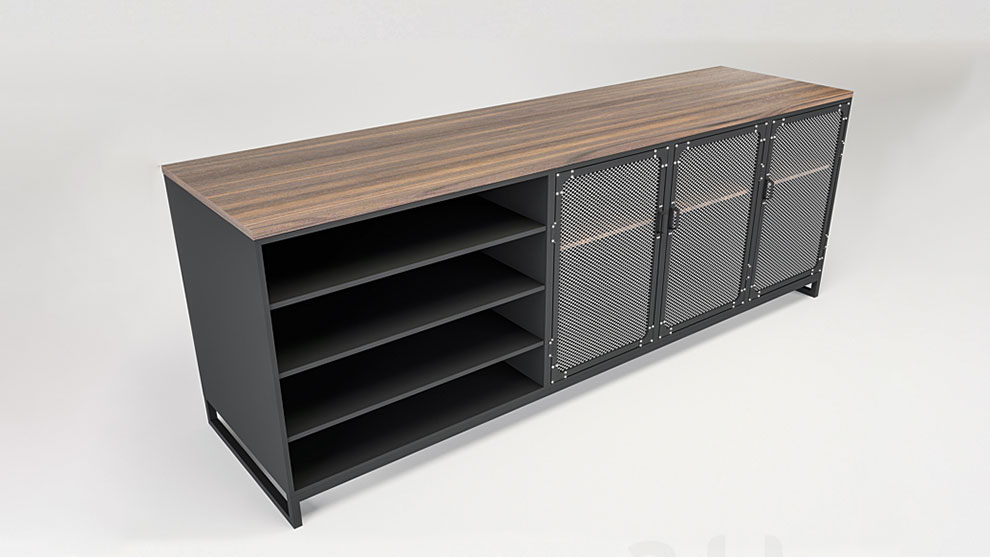 مدل سه بعدی بوفه صنعتی Industrial Sideboard