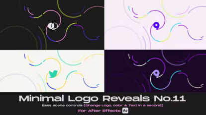 پروژه افترافکت نمایش لوگو مینیمال Minimal Logo Reveal
