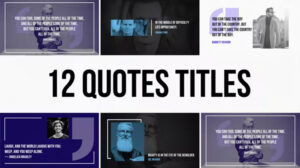 پروژه افترافکت مجموعه موشن نقل قول Quotes Titles Pack
