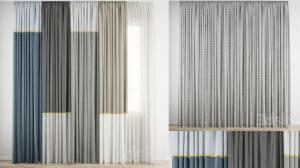 مدل سه بعدی پرده Curtain 244