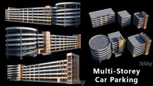 مدل سه بعدی پارکینگ طبقاتی