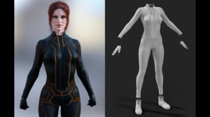مدل سه بعدی لباس کاراکتر زن X-Fashion Falcon Outfit for Genesis 8 Female