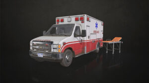 مدل سه بعدی ماشین آمبولانس Ambulance Type 1