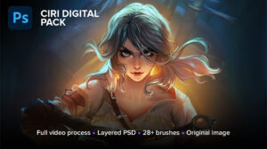 آموزش طراحی کاراکتر با فتوشاپ Ciri Digital Package