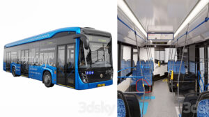 مدل سه بعدی اتوبوس برقی Electrobus Kamaz 6282