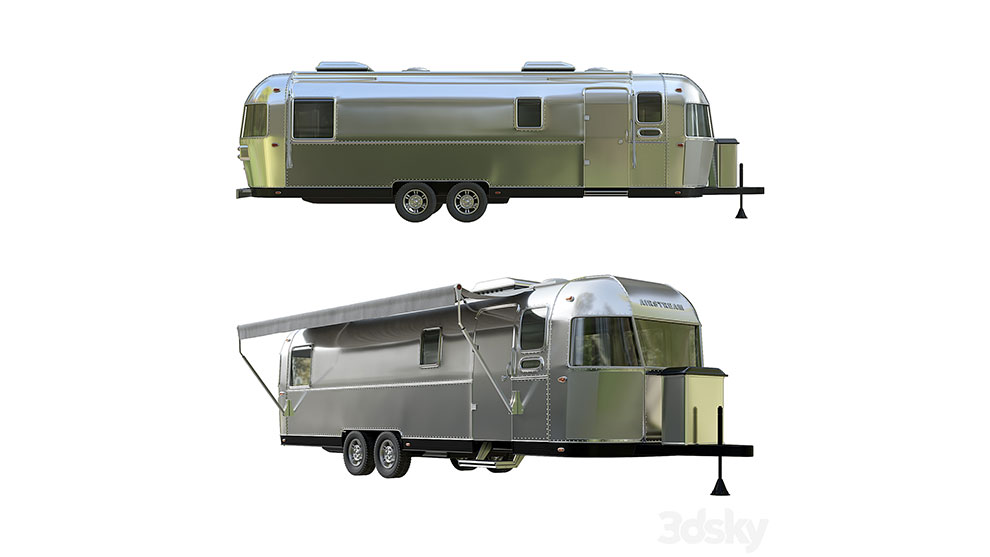مدل سه بعدی تریلر سفری Airstream Travel Trailers