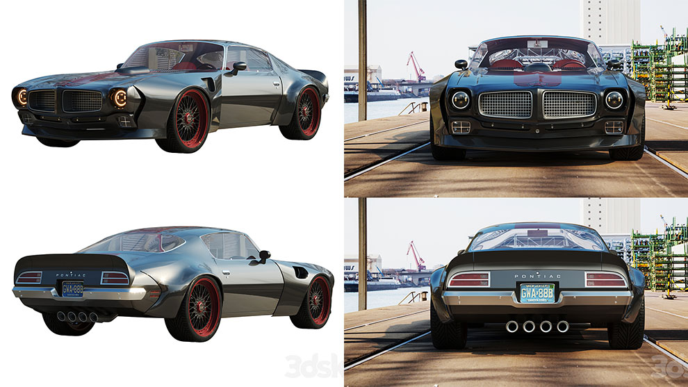 مدل سه بعدی خودرو پونتیاک Pontiac Firebird Trans Am 1970 Tuning