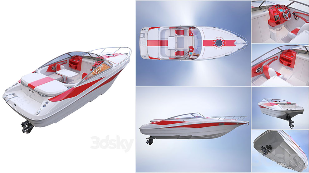مدل سه بعدی قایق دریایی تندرو Speed Sea Boat