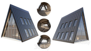 مدل سه بعدی خانه جنگلی A-Frame Forest House
