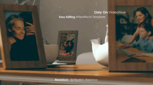پروژه افترافکت نمایش قاب عکس خانوادگی Realistic Photo Frame