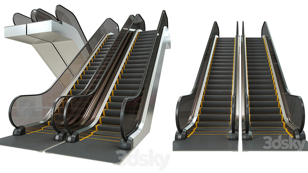 مدل سه بعدی پله برقی Escalator