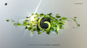پروژه افترافکت نمایش لوگو با برگ Natural Logo Opening