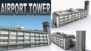 مدل سه بعدی برج مراقبت پرواز فرودگاه Airport Tower