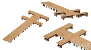 مدل سه بعدی اسکله چوبی رودخانه Wooden Pier