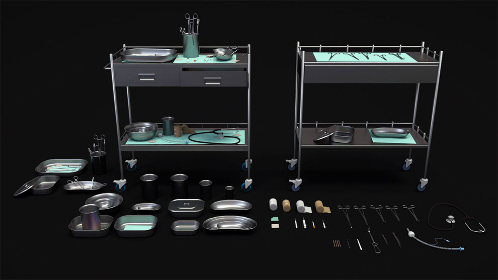 مدل سه بعدی تجهیزات پزشکی Medical Equipment Collection