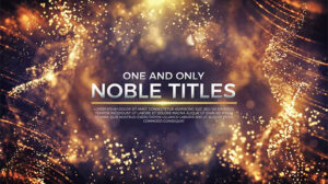 پروژه افترافکت تیتراژ عناوین Noble Titles